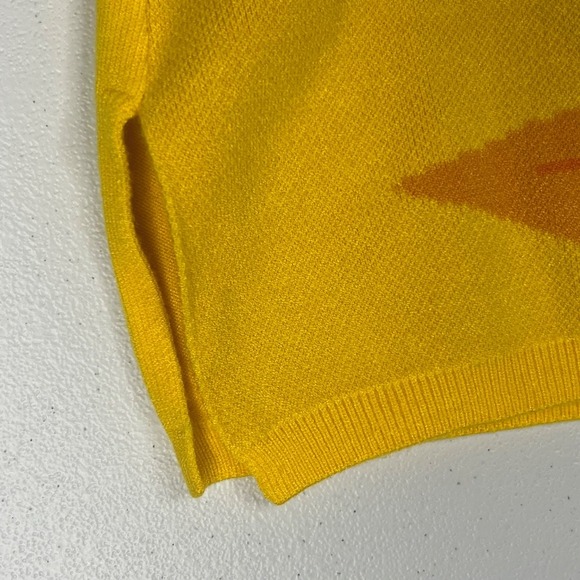 Soft Surroundings Floral Soft Knit Top Bird of Paradise V-Neck Sweater Yellow PM - Picture 6 of 14